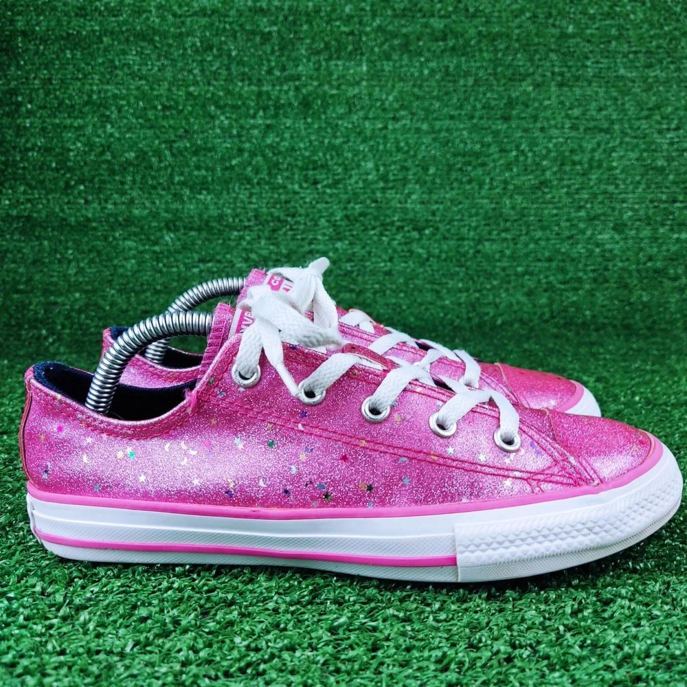 Converse Sneakers Junior 3 Pink Chuck Taylor All Star Glitter Stars 665108C Low